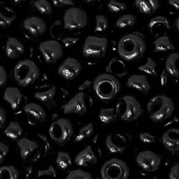 Glasperlen rocailles 6/0 (4mm) Black